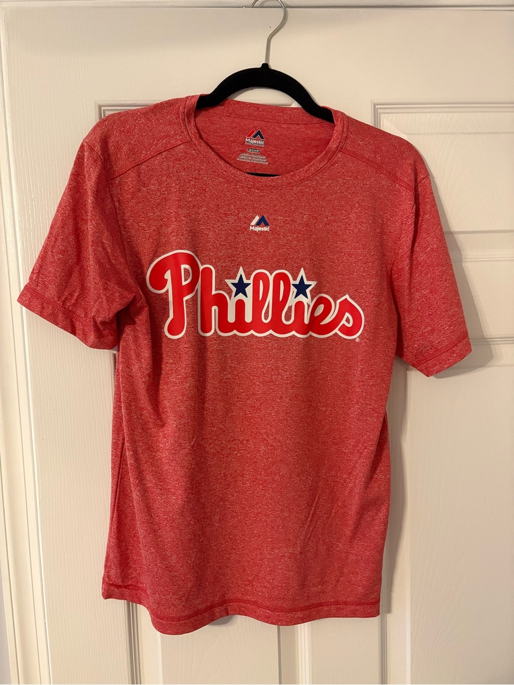 Majestic Kids Phillies Heather Red Short-Sleeve Tee